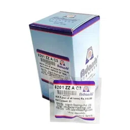 Adarsh 12x32x10mm Stainless Steel Both Side Sealed Ball Bearing, 6201 ZZ AC3 (Pack of 10) image 2