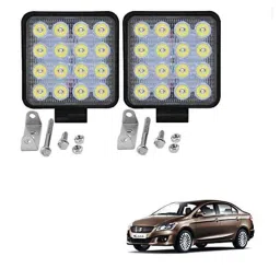 Kozdiko 2 Pcs 48W 16 LED White Bright Beam Square Fog Light Set for Maruti Suzuki Ciaz, koz_92727-picture-11
