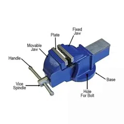 B K Jagan &a; Co No 6 Hira Unbreakable Cross Rib Fixed Iron Base Table Vice image 2