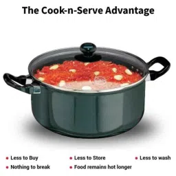 Hawkins Futura 24cm 5L Aluminium Hard Anodised Stew Pot with Glass Lid, HK-KW-L37 image 3