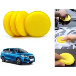 Auto Pearl Polyurethane Beige Washing &a; Waxing Polish Foam Sponge for Datsun Go Plus (Pack of 4)-picture-26