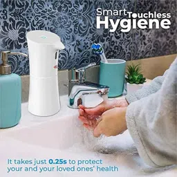 Hi-Genie HG-001WS 500ml ABS &a; POM White Automatic Foaming Soap Dispenser image 2