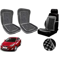 Auto Pearl PU, Velvet &a; Wooden Beads Grey Rectangular Seat Cushion for Hyundai Elantra (Pack of 2 )-picture-18