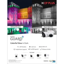 CP Plus 2.4MP White &a; Black 4 Pcs Bullet &a; Dome Camera with 8 Channel DVR &a; Hard Disk Kit image 4