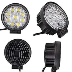 Kozdiko 2 Pcs 27W 4 inch 9 LED Waterproof Round White Fog Light Set with Mounting Brackets for Skoda Superb, kozd_20061 image 2