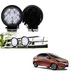 Kozdiko 2 Pcs 27W 4 inch 9 LED Waterproof Round White Fog Light Set with Mounting Brackets for Tata Tigor, kozd_19997-picture-14