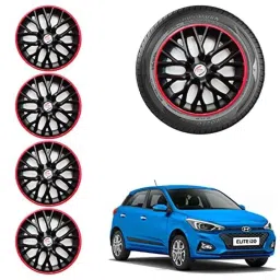 Auto Pearl 4 Pcs 14 inch ABS Black &a; Red Car Wheel Cover Set for Hyundai i20 Elite 2018-picture-28