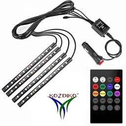 Kozdiko 48 LED 12V RGB Music Controlled Car Interior Atmosphere Light Kit without Sound Active Function &a; Wireless Remote Control for Mitsubishi Outlander-picture-25