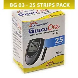 Dr. Morepen BG 03 Gluco One (25 Strips) with Free 50Pcs 3 Ply Face Mask image 2