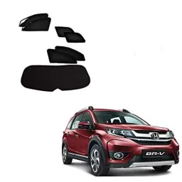 Kozdiko 5 Pcs Mesh Black Magnetic Zipper Window &a; Rear Car Sun Shades Set for Honda BRV, Koz-77545-picture-32