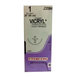 Ethicon NW2364 Vicryl Absorbable Violet Braided Suture4, Length: 90cm (Pack of 12)-picture-22
