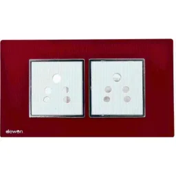 Dewon Electric 4 Module Plastic Red Wall Switch Board Plate image 2