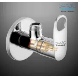 Spazio Max Stainless Steel Chrome Finish Angle Cock with Wall Flange (Pack of 7) image 3