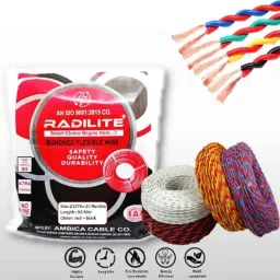 RADILITE 23/76 White Two Core Twisted Copper Flexible Wire, RAD017, Length: 90 m-picture-15