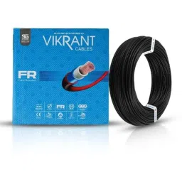 Super GEC Vikrant 0.75 Sqmm Single Core Black FR PVC Insulated Electric House Wire, Length: 64 m-picture-22