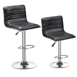 Da Urban Flash Black Height Adjustable &a; Revolving Bar Stool Chair (Pack of 2)-picture-10