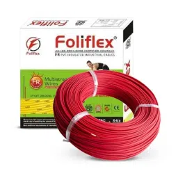 Foliflex Safety 1.5 Sqmm Red Single Core FR Multistrand PVC Flexible Wire, Length: 90 m-picture-24