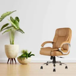 Innowin Venture Premium Camel Brown Leatherette Medium Back Ergonomic Chair image 3