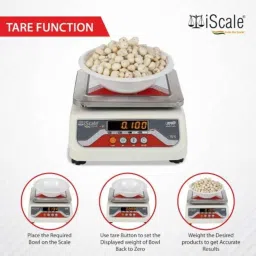 iScale i-03 20kg and 1g Accuracy Weighing Scale with Front and Back Green Double Display and SS Pan image 5