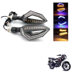 Kozdiko 4 Pcs Bike D Shaped 9 LED Front &a; Rear Side Turn Signal Indicator Light Set for TVS PHOENIX-1-picture-26