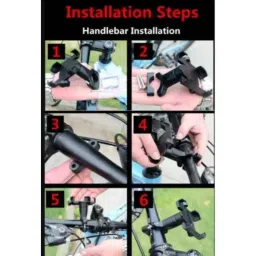 Znee Smart Aluminium Anti-Slip Fixed Bracket Bike Mobile Holder for 3.5 to 6.2 inch Mobile, GPS &a; Gopro Action Camera image 4