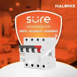 Halonix Sure 40A Three Pole C Curve MCB, LSD12000068 image 3