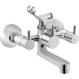 IRIS Dove Brass Chrome Finish Silver Wall Mixer with Clutch-picture-36