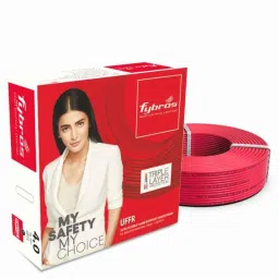 Fybros 4 Sqmm 90m Red Single Core UFFR PVC Insulated Industrial Cable, FWC1171-picture-32