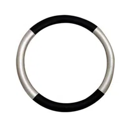 Enexoya SC105581 Leather Black &a; Silver Stichable Car Steering Cover for Skoda Yeti, 105581-picture-25