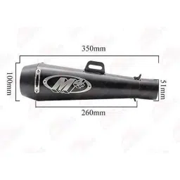 RA Accessories Black M4 with Mesh Silencer Exhaust for Yamaha SZ image 3