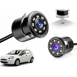 Auto Pearl 8 LED Black Waterproof &a; Shockproof HD Night Vision Car Reverse Parking Camera for Fiat Grand Punto-picture-42