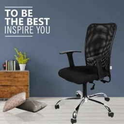 Heikin Sigma Black Low Back Breathable Mesh DIY Ergonomic Office Chair for Work from Home, HE-00043 image 3