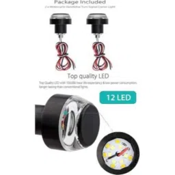 JBRIDERZ 2 Pcs Handle Weight Bar White Blue LED Indicator Set for TVS Star Euro image 5