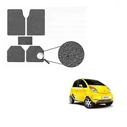 Kozdiko 5 Pcs Grey Heavy Duty Anti-Slip Noodle Nomad Style Car Floor Mat Set for Tata Nano-picture-47