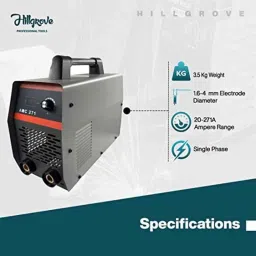 Hillgrove ARC271 271A IGBT MMA Inverter Welding Machine with Welding Holder &a; Earth Clamp, HGCM950 image 4