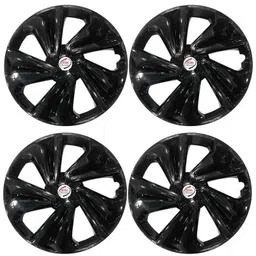 Auto Pearl 4 Pcs 14 inch Polypropylene Black Press Type Car Wheel Cover Set with Retention Ring for Maruti Suzuki Swift Dzire Type 3 2015-2017, 14WC_Tiago_Black_DzireType3_2015_17 image 3