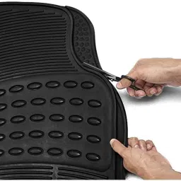 Kozdiko 4 Pcs Rubber Black Car Simple Mat Set for MG ZS EV image 4