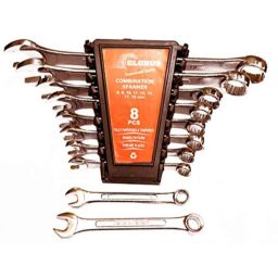 Globus 8 Pcs Steel Combination Spanner Set with Rake &a; Lock-picture-12