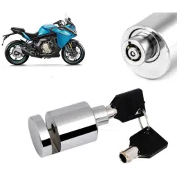 Auto Pearl Stainless Steel Silver Heavy Duty Anti Theft Motorcycle Disc Brake Lock, Lock-102-picture-31