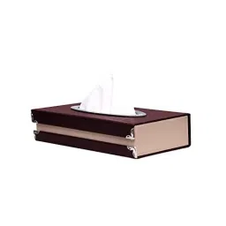 Kozdiko 100 Pulls PU Leather Brown Car Tissue Paper Box with 200 Sheets for Honda BRV image 2