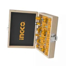 Ingco 12 Pcs 12mm Black Router Bit Set, AKRT1221 image 3