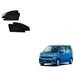 Kozdiko 4 Pcs Polyester Magnetic Zipper Car Sunshade Curtain Set for Maruti Suzuki Wagon R 2019-Present-picture-48