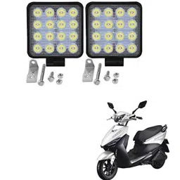 Kozdiko 2 Pcs 48W White Square LED Scooty Beam Light Set for Indus Yo Edge-picture-44