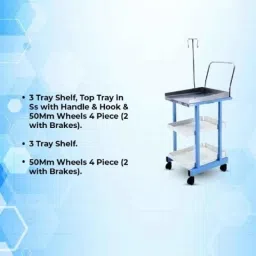 Diya 360x440x700mm M-978 ECG Trolley image 3