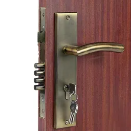 Voltizi 10 inch Stainless Steel 304 Antique Brass Finish Cylindrical Plate Mortise Door Lock Handle Set, MG-1105 image 4