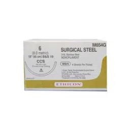 Ethicon M654G 12 Pcs 6 Silver Stainless Steel Surgical Suture Box, Size: 18 inch-picture-40