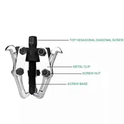 B K Jagan &a; Co 10 inch Black &a; Silver 3 Legs Bearing Puller, B.K.J552 image 3