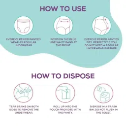 Evereve 10 Pcs White Cotton Disposable Period Panty Packet, Size: Large-XL image 5