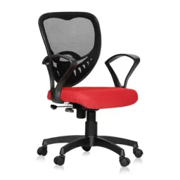 Da URBAN Carex Red Mid Back Mesh Ergonomic Chair with Armrest-picture-26