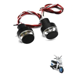 Kozdiko 2 Pcs Dual Colour Motorcycle LED Indicator Turn Signal Handle Bar Light Set for Mahindra Gusto 125-picture-44